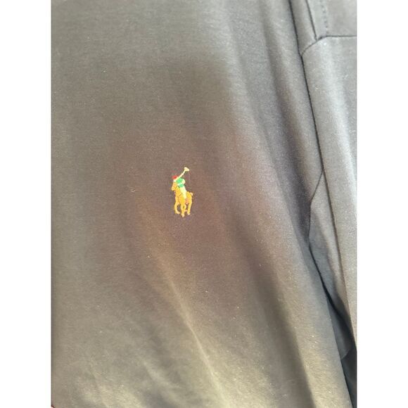Polo Ralph Lauren Black Long Sleeve Polo Size XLTall Pony Minimalist - Picture 6 of 6